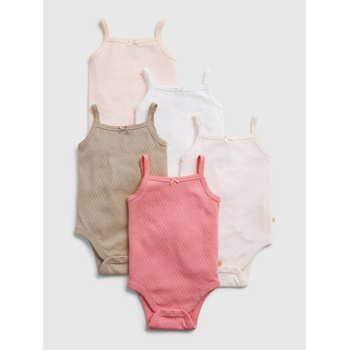 GAP Бебешки бодита, 5 бр. GAP GAP | Rozov | Момичешки | 3-6 месеца