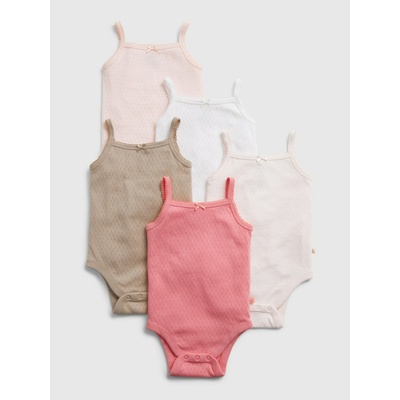 GAP Бебешки бодита, 5 бр. GAP GAP | Rozov | Момичешки | 3-6 месеца