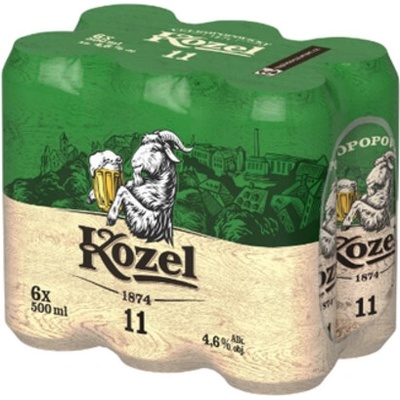 Kozel pivo 11° 6 x 0,5 l (plech)