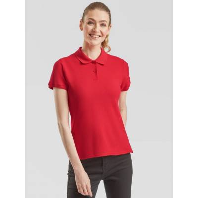 Polo Fruit of the Loom Red Women's T shirt červená