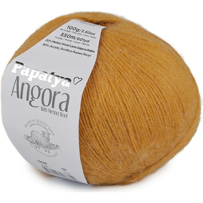 Pletací příze Papataya Angora 100 g Varianta: 5 (8740) hořčicová, Balení: 1 ks 61543/159756/285626