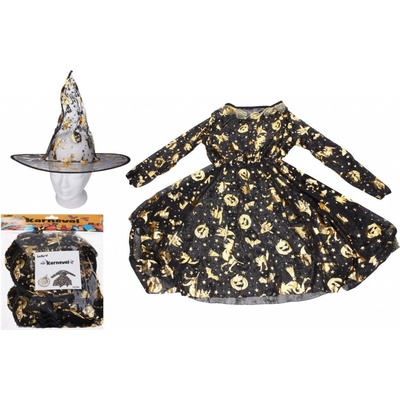Wiky Set čarodějnice šaty klobouk – Zboží Mobilmania