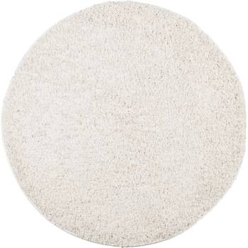 Шаги килим с дълъг косъм, модерен, кремав, o 200 см