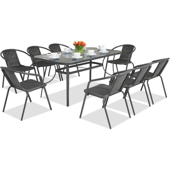 Garden Point Метални мебели за градина Modena/ Bergamo за 8 души Garden Point антрацит (GAP392-8)