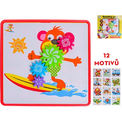 Mikro trading Mozaika s pohyblivými kolečky a 12 druhů obrázků