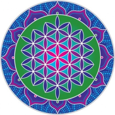 Mandala okenná nalepovacia - Kvet života 2