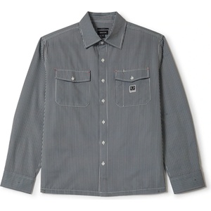 Brixton Мъжка риза с копчета Brixton Journey Lightweight L/S Woven Shirt - Navy / White Stripe - размер XL (033-3013-0214)