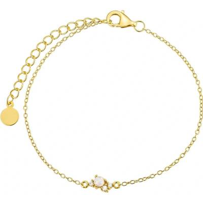 Olivie stříbrný náramek s opálem GOLD 8869