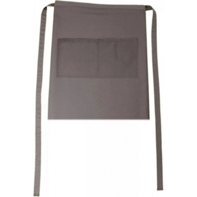 CG Workwear Gastro zástěra Roma s kapsami odolná proti pomačkání hnědošedá CGW1262