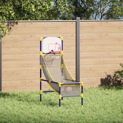 vidaXL Комплект аркадна баскетболна игра с топка и помпа 45x86x127 см (4016326)