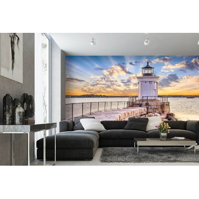 DIMEX ART Самозалепваща се флизелинова фототапета фар с изгрев 375 x 250 см