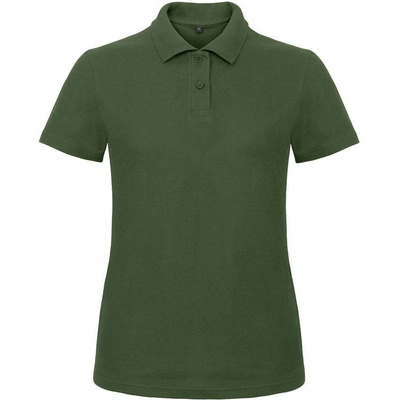 B&C ID.001 /women Dámske piqué polo zelená bottle