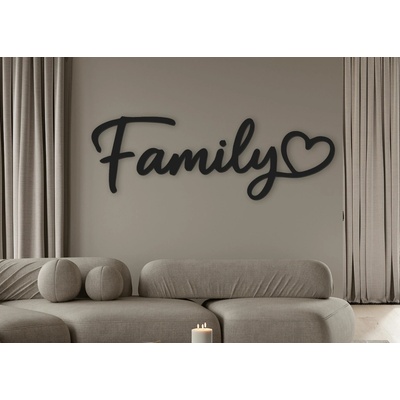 Drevený nápis na stenu – Family