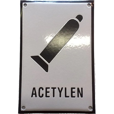 Tabulka s nápisem |ACETYLEN| - smaltovaná A5
