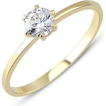 Lillian Vassago zlatý prsteň so zirkónom LLV22 GR024