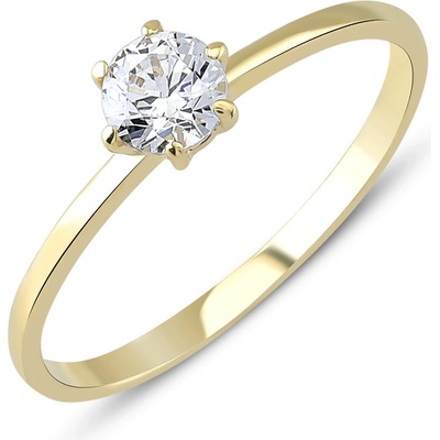 Lillian Vassago zlatý prsteň so zirkónom LLV22 GR024