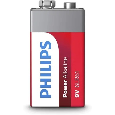 Philips Алкална батерия PHILIPS Power, 6LR61P1B / 10, 6LR61, 9V, 1 брой/блистер (B-PHILIPS-BA-R22)