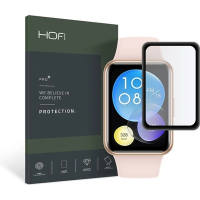 Hofi Хибридно стъкло за часовник Huawei Watch Fit 2 от Hofi Hybrid Pro+ - с черна рамка (9589046923586) - 1005/50