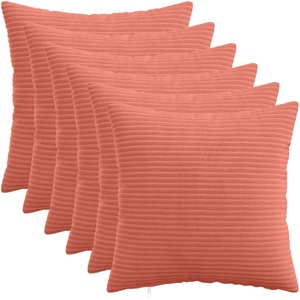 vidaXL Калъфка за възглавница 6 pcs HEERLEN Червено оранжево кордурой (910400)