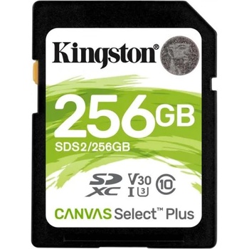 Kingston SDXC Canvas Select Plus 256GB C10/UHS-I/U3/V30 SDS2/256GB