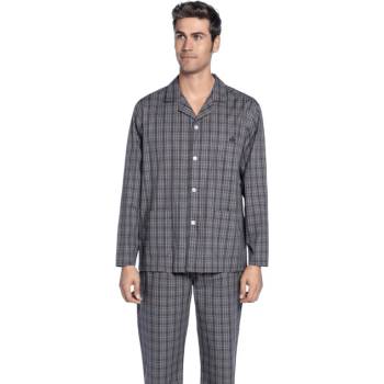 Guasch Francesco pánské pyžamo dlouhé propínací šedé