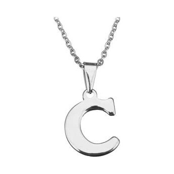 Šperky4U Ocelový řetízek s přívěškem iniciála "C" OPD0090-C