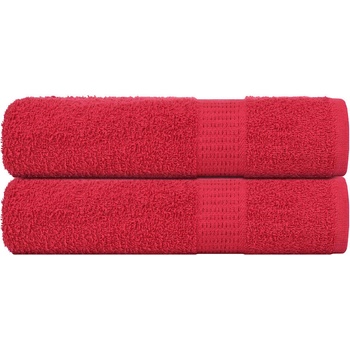 vidaXL Кърпи за баня FROGN 2 бр. Червени 100x150 см 360 г/м2 (136932)