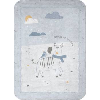 KikkaBoo Супер меко бебешко одеяло KikkaBoo - Stripy Friends, 80 x 110 cm (31103020151)