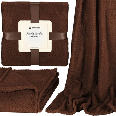 Springos Prikrývka brown 200x220
