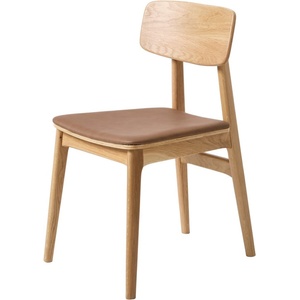 Unique Furniture Трапезен стол от имитация на кожа в кафяв и естествен цвят Livo - Unique Furniture (38444203)