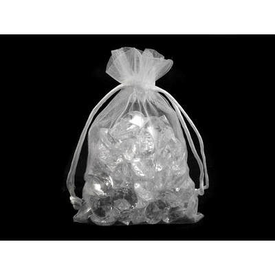 Dárkový pytlík 10x15 cm organza - bílá (10 ks)