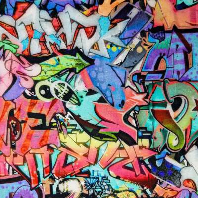 DITA vdi Úplet - šíře 145 cm - graffiti