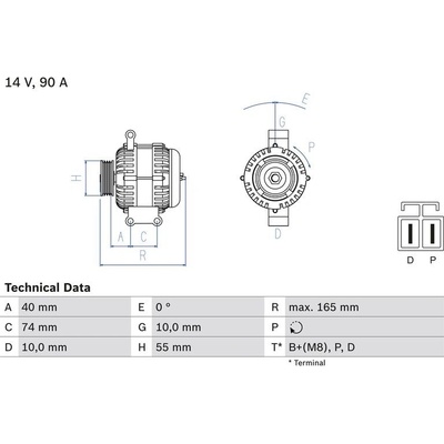 BOSCH 0 986 080 320 generátor (0986080320)