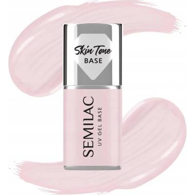 Semilac UV Gel Base Skin Tone Base podkladový lak pro gelové nehty odstín Rose Beige 7 ml