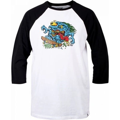 TSG triko 3/4 raglan t-shirt skatecreep grey mel black