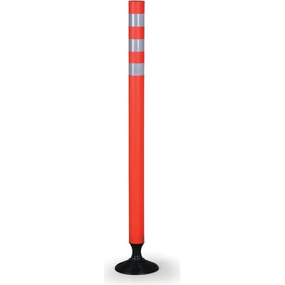 Plastový stĺpik pružný s reflexnými pruhmi, 1200 mm