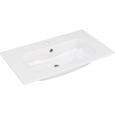 Inter Ceramic Мивка за баня от смола 79х55см Арт, бял гланц за шкаф (7955-1)