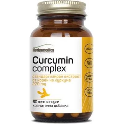 Herbamedica Curcumin Complex, 270 mg, 60 капсули, Herbamedica