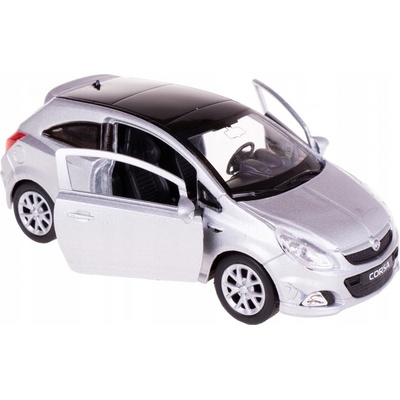 WELLY KOVOVÝ MODEL AUTA OPEL CORSA OPC STRIEBORNÝ 1:34/39