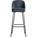 WOOOD Син кадифен бар стол (височина на седалката 79 cm) Vogue - WOOOD (800293-T)
