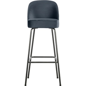 WOOOD Син кадифен бар стол (височина на седалката 79 cm) Vogue - WOOOD (800293-T)