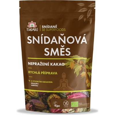 Iswari Snídaňová směs nepražené kakao BIO 300 g