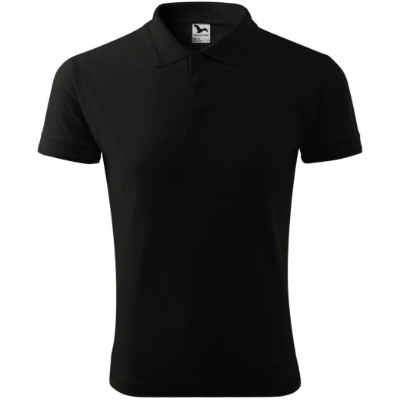 Malfini Pique Polo мъжка поло тениска, черна (20301)