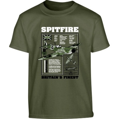 Spitfire Kombat UK detské tričko olive