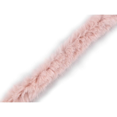 Všívací lemovka / lampas z umělé kožešiny kulatý šíře 2 cm Varianta: 2 pudrová, Balení: 1 m 55835/141086/257555