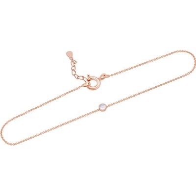 Eppi Strieborný minimalistický náramok s mesačným kameňom Lepio BR44235