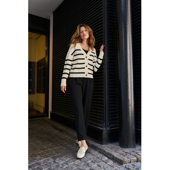 Moodo Раиран кардиган в цвят екрю Moodo Moodo | Byal | ЖЕНИ | XS