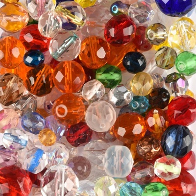 PRECIOSA ORNELA Zmes českých brúsených korálikov Preciosa transparentná - 75 g