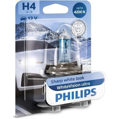 Philips WhiteVision ultra H4 P43t-38 12V 60/55W 12342WVUB1