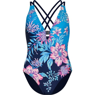 Zoggs Wild Rose Crossback Womens - Blue